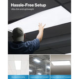24 Pack 2x4 LED Flat Panel Light Drop Ceiling Office Fixture, 7700 LM, Selectable Features, 40W/50W/60W, 4000K/5000K/6000K,