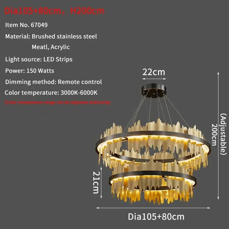 Modern Chandeliers For Dining Room Living Room With Remote Control LED Hanging Lamp Kitchen Island Pendant Light Lustre Fixtures