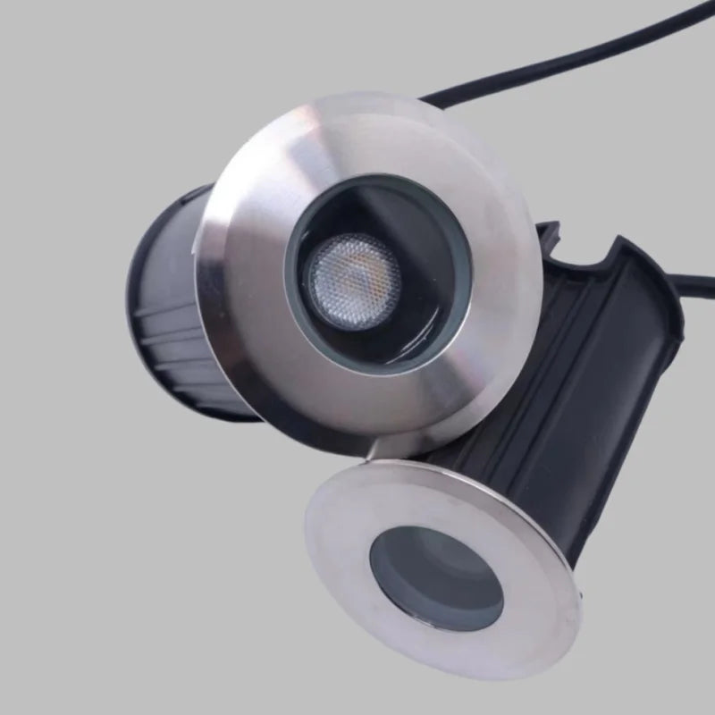 DC12V 24V LED Mini Underwater Light IP68 Waterproof Underground Lamp Spotlight Stainless Steel for Pool Stair Step Pathway Deck