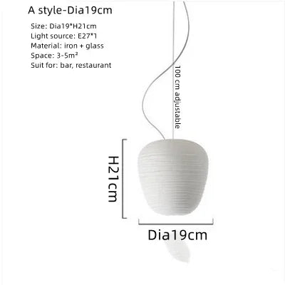 Modern Milky White Glass Whorls Cocoon Pendant Light For Kitchen Dining Table Study Room Acrylic House Decor Hanging Lamp