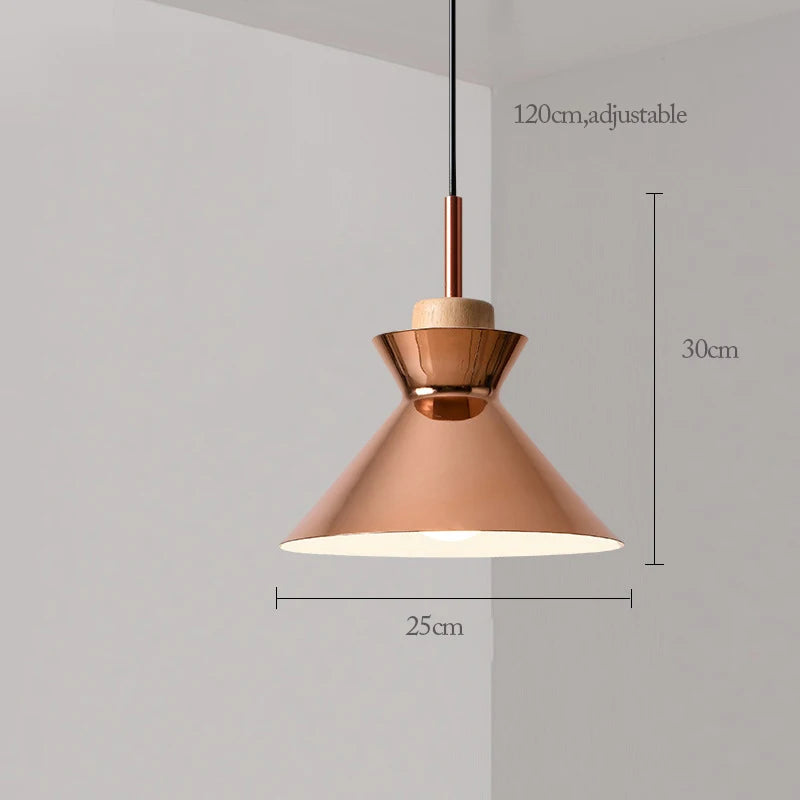 Rose Gold Pendant Lights Nordic Plating Metal Hanging Lamp Fixture Dining Room Kitchen Island Bar Cafe&#39;s Indoor Decor&#39;s Lighting E27
