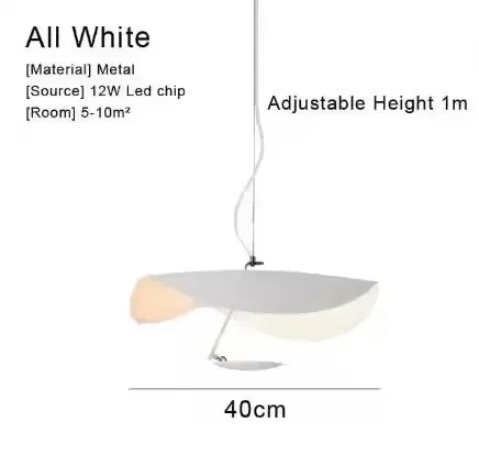 Nordic Modern Metal Gold White Black LED Lotus Leaf Pendant Light Bedroom Living Room Dining Room Interior Decoration Fixtures