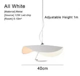 Nordic Modern Metal Gold White Black LED Lotus Leaf Pendant Light Bedroom Living Room Dining Room Interior Decoration Fixtures