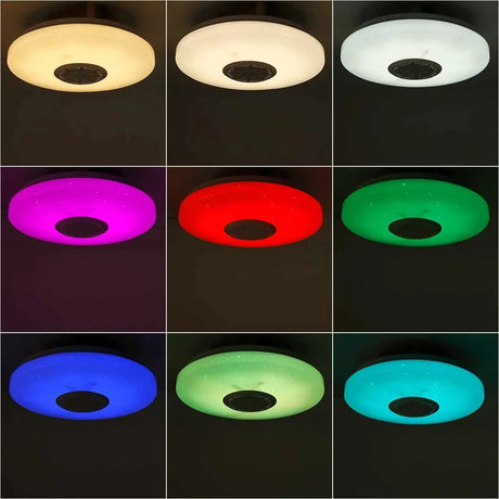  52W RGB Ceiling Lamps Music Player Bluetooth Remote APP Control Light Dimmable 220V for Bedroom Indoor Decoration Lustre