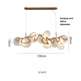 Modern Internet Celebrity Living Room Art Pendant Light Luxury Minimalist Glass Lamp Bedroom Dining Room Long Pendant Light