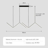 Modern LED Pendant Light Nordic Gold Hanging Chandelier For Tubular Restaurant Kitchen Office Coffee  Indoor Decorative Lamps