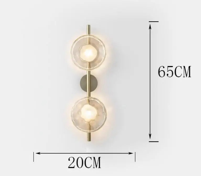 Modern LED Wall Sconce for Living Room Background Glass Wall Lamp Home Staircase Aisle Corridor Lighting Bedside Wall Light