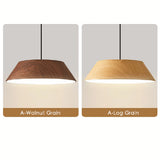 Nordic Modern Wood Grain Log Metal Pendant Lights for Table Dining Room Kitchen Hanging Lamp Fixture Home Decor Lighting Lusters