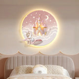Children's Room Decoration Painting Wall Lamp Girls' Room Hanging Painting New Creative Cartoon Castle Lamp Painting bedroom LED