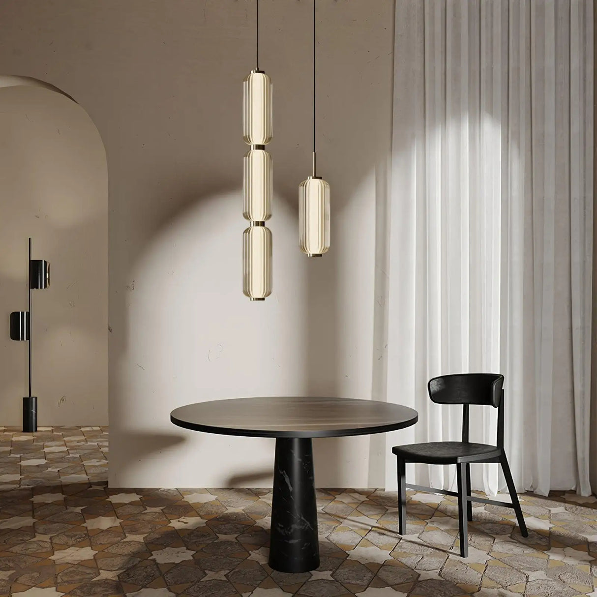 2026 Italy Light Luxury Hotel Living Room Chandelier High-grade Nordic Restaurant Staircase Combination Small Pendant Lights LED
