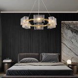 2025 New Creative Crystal Chandelier Modern Luxury Living Room Restaurant Pendant Light Irregular Luster Bar Table Hanging Lamps