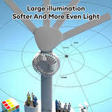 3in1 Multifunction Table Lamp LED Four-headed Folding With Fan Calendar Clock USB Rechargeable Desk light 3 color Reading Lamp