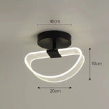 Modern LED Ceiling Lamp Creative Nordic Home Decors Lights For Living Room Corridor Hallway Aisle Cloakroom Black Gold Lutre
