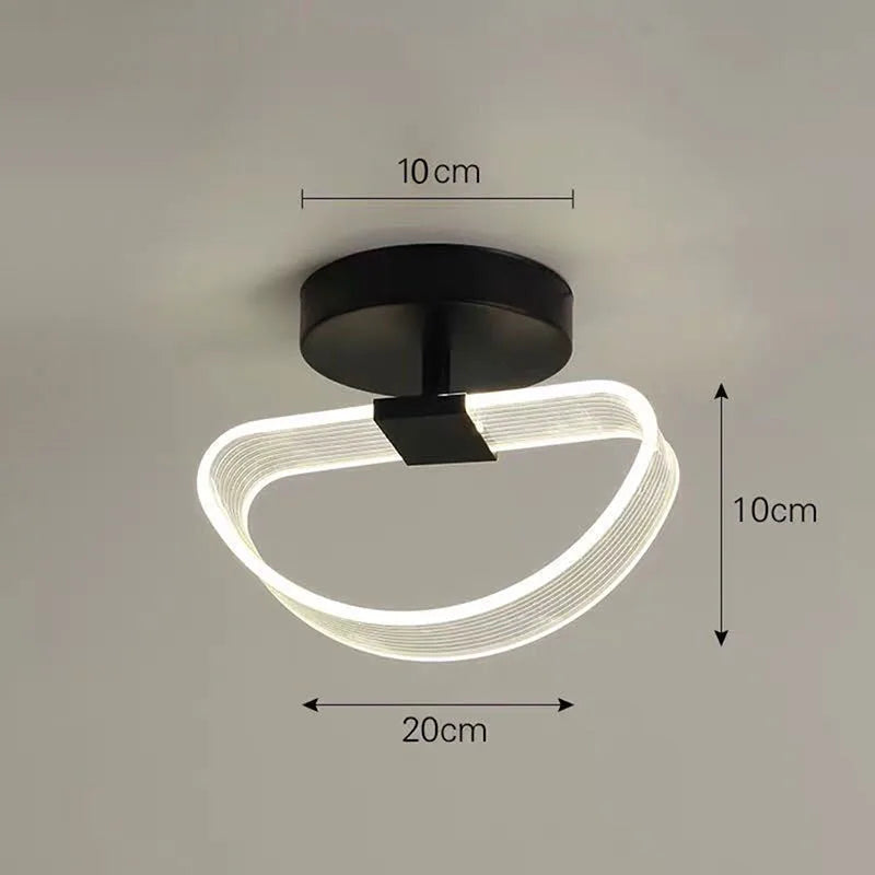 Modern LED Ceiling Lamp Creative Nordic Home Decors Lights For Living Room Corridor Hallway Aisle Cloakroom Black Gold Lutre