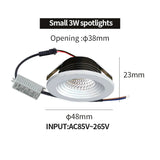 Recessed mini Spotlight 3w LED indoor ceiling light 110v 220 volt Deep anti-glare small downlight  with driver set