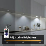 Under Cabinet Puck Lights with Remote,Light Wired, Under Counter Light Fixtures for Kitchen, LED Light for Shelf, Display Case