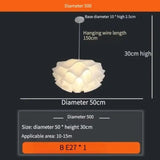 Postmodern Designer Pendant Light White Flower LED Hanging Lamp for Bedroom Restaurant Bar Store Lighting Indoor Petal Decor