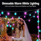 12Meters 20Leds Tuya WiFi Smart Led Patio String Light Bulb Waterproof Outdoor Garland Garden Light for Home Party Holiday Bulb