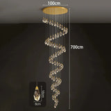 Modern Home Decoration Crystal Ceiling Lights Chandelier Staircase Pendant Lamp Living Room Hanging Lights Interior Lighting