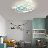 Nordic Ceiling Fan Lamp for Bedroom Kids Room Stylish Decor with Tiny LED Spotlights Ideal for Nursery and Children's