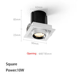 LED Spotlights Telescopic Folding Grille Spot Light Double Heads COB Lamp Square Ceiling Foco Recessed Anti Glare Stretchable