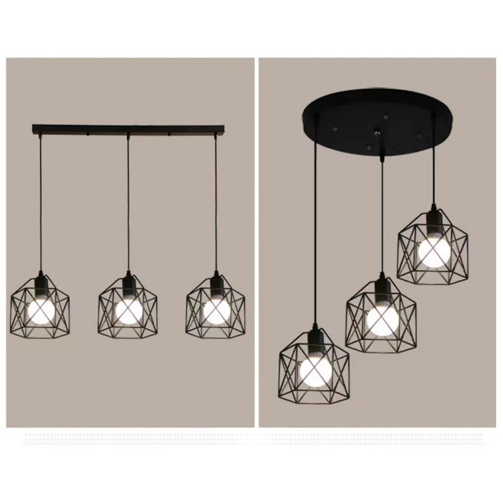 Nordic Creative Iron Single Head Chandelier Simple Modern Personality Living Bar Table Bedroom Dining Decoration Light Fixture
