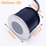 Waterproof Outdoor LED Light, Stainless Steel IP68 Terrace and Garden Ground Light, RGB RGBW, Recessed in Ground Lamp 12V/24V 2W