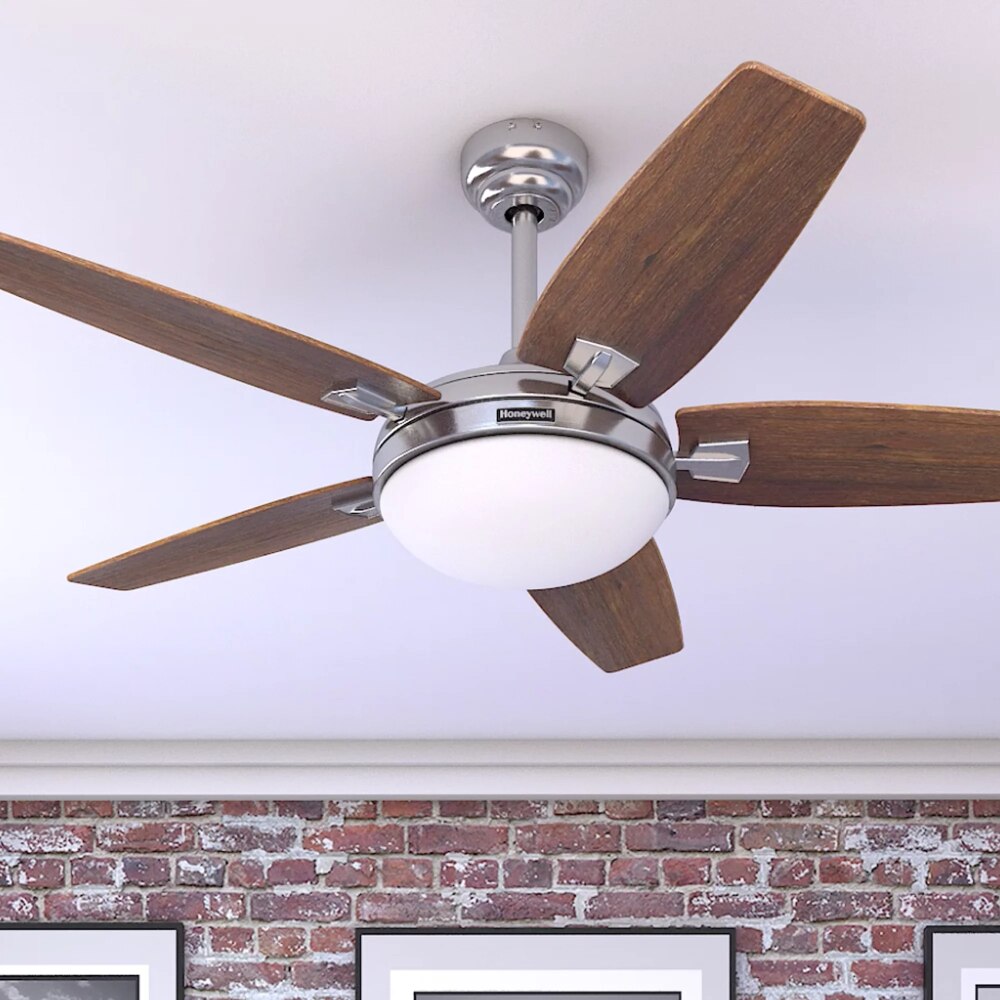 Brushed Nickel Ceiling Fans with Lights and Remote Control Room Decor Home Fan  Ceiling Fan with Led Light