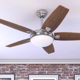 Brushed Nickel Ceiling Fans with Lights and Remote Control Room Decor Home Fan  Ceiling Fan with Led Light