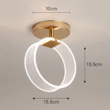 Modern LED Ceiling Lamp Creative Nordic Home Decors Lights For Living Room Corridor Hallway Aisle Cloakroom Black Gold Lutre