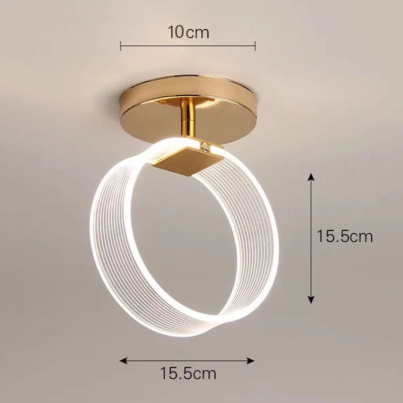 Modern LED Ceiling Lamp Creative Nordic Home Decors Lights For Living Room Corridor Hallway Aisle Cloakroom Black Gold Lutre