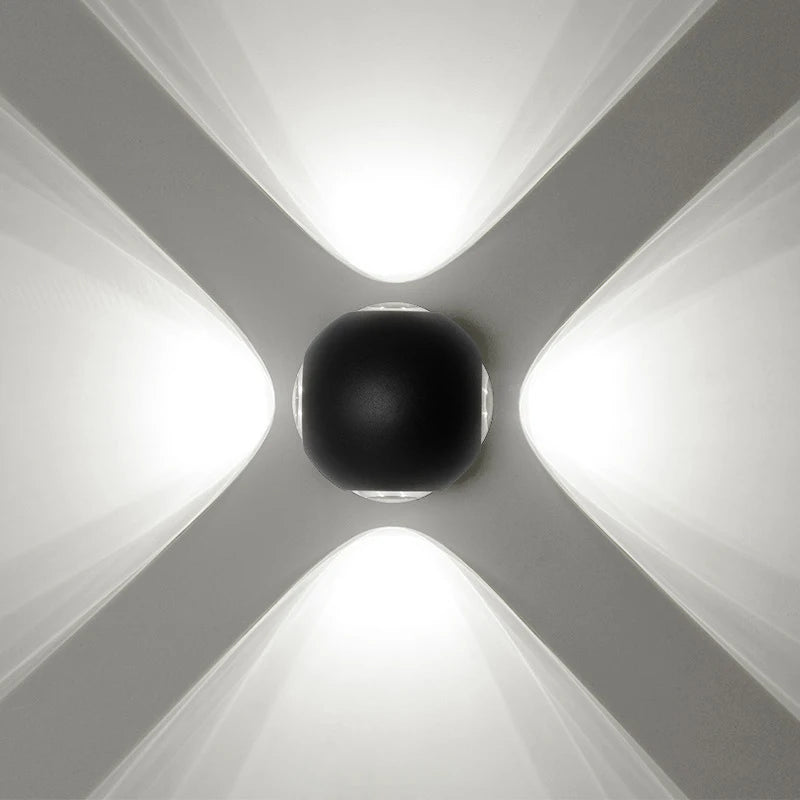 Outdoor Waterproof Up and Down LED Wall Lamp - Modern Aluminum Exterior Sconce Light Fixture for Courtyard, Balcony, Porch & House Facade