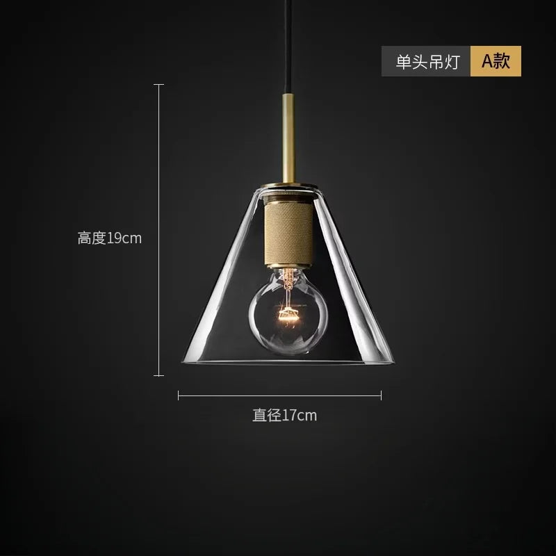 American-Style Retro Minimalist Hallway Foyer Pendant Light, Loft Industrial Style, Suitable for Restaurant, Bar, Clothing Store, Café, Single-Head Decorative Light, Light Luxury Bedside Small Pendant Lamp