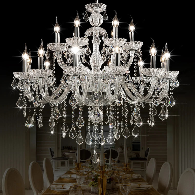 European Imported Egyptian Crystal Lamp Luxury Villa Living Room Pendant Light Simple Candle Dining Room Lamp Study Bedroom 2026