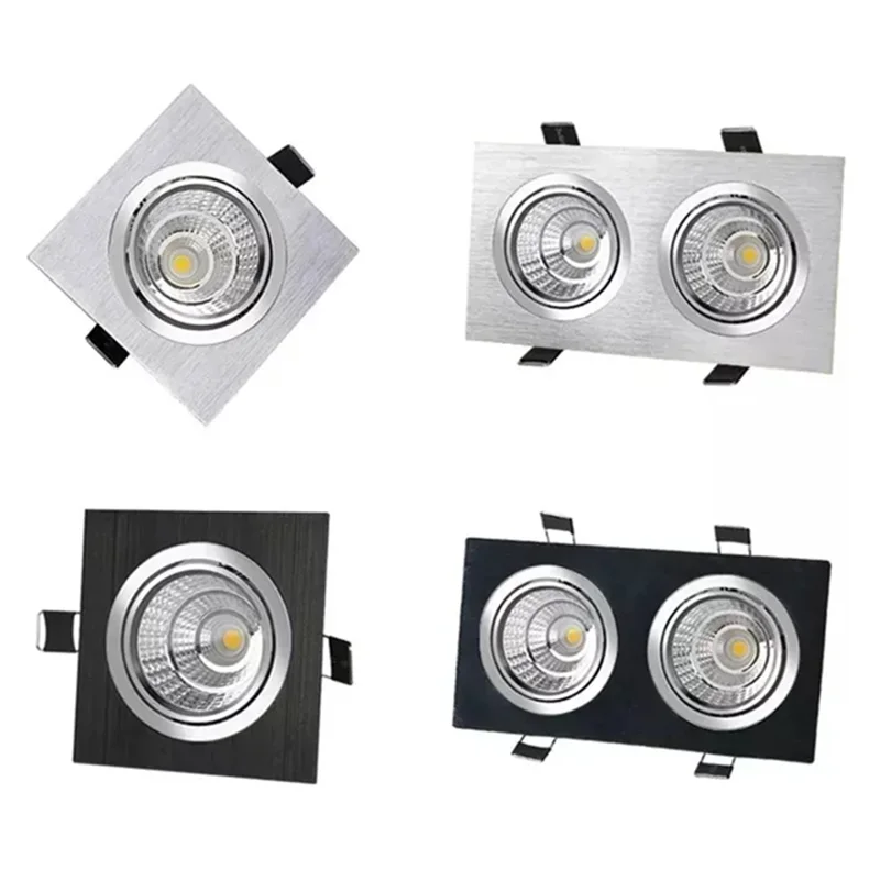 Anti-Glare Recessed Dimmable LED Downlight 9W12W15W18W24W30W COB Ceiling Lamps Spot Light Epistar Chip AC90-260V Indoor Lighting