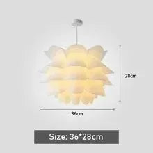 Nordic Minimalist Lotus LED Pendant Light - Single-Head Acrylic Chandelier for Dining, Bedroom & Living Room