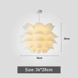Nordic Minimalist Lotus LED Pendant Light - Single-Head Acrylic Chandelier for Dining, Bedroom & Living Room