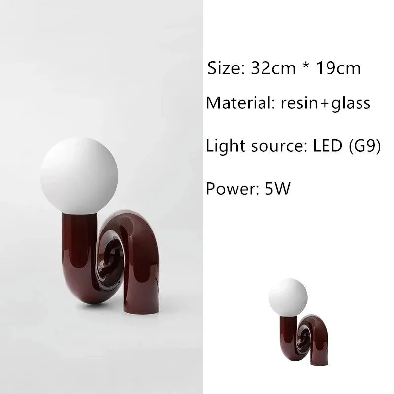 Nordic Postmodern Model Desk Lamp Hotel Children's Room Bedroom Living Room Minimalist Creative Glass Lamp Study Decoration Lamp