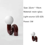 Nordic Postmodern Model Desk Lamp Hotel Children's Room Bedroom Living Room Minimalist Creative Glass Lamp Study Decoration Lamp