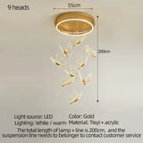 Butterfly Acrylic LED Pendant Chandelier Bedroom Bedside Background Hanging Ceiling Light Fixture