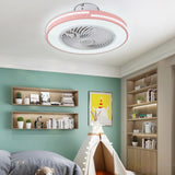 Modern Acrylic Ceiling Fan Light with Remote Control 3 LED Light Color + 3 Speed