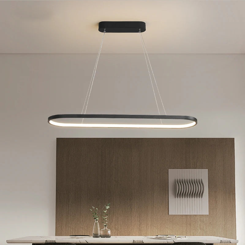 Modern LED Pendant Light Minimalism Line Lamp For Living Room Dining Room Bedroom Hanging Chandelier Home Decoration Lighting