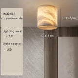 Modern Home Decoration Small Marble Ceiling Lamp Led 2024 New Design Spanish Marble Lusters for Bedroom Hallway