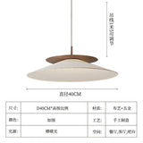 Japanese Cloth Pot Lid Pendant Light Fabric Lamp Restaurant Tea Room Zen Style Living Room Hanging Lighting Fixture Decor LED