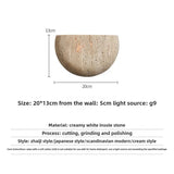 Wabi-sabi Natural Stone Wall Lamp - Retro Modern Sconce for Living Room & Porch
