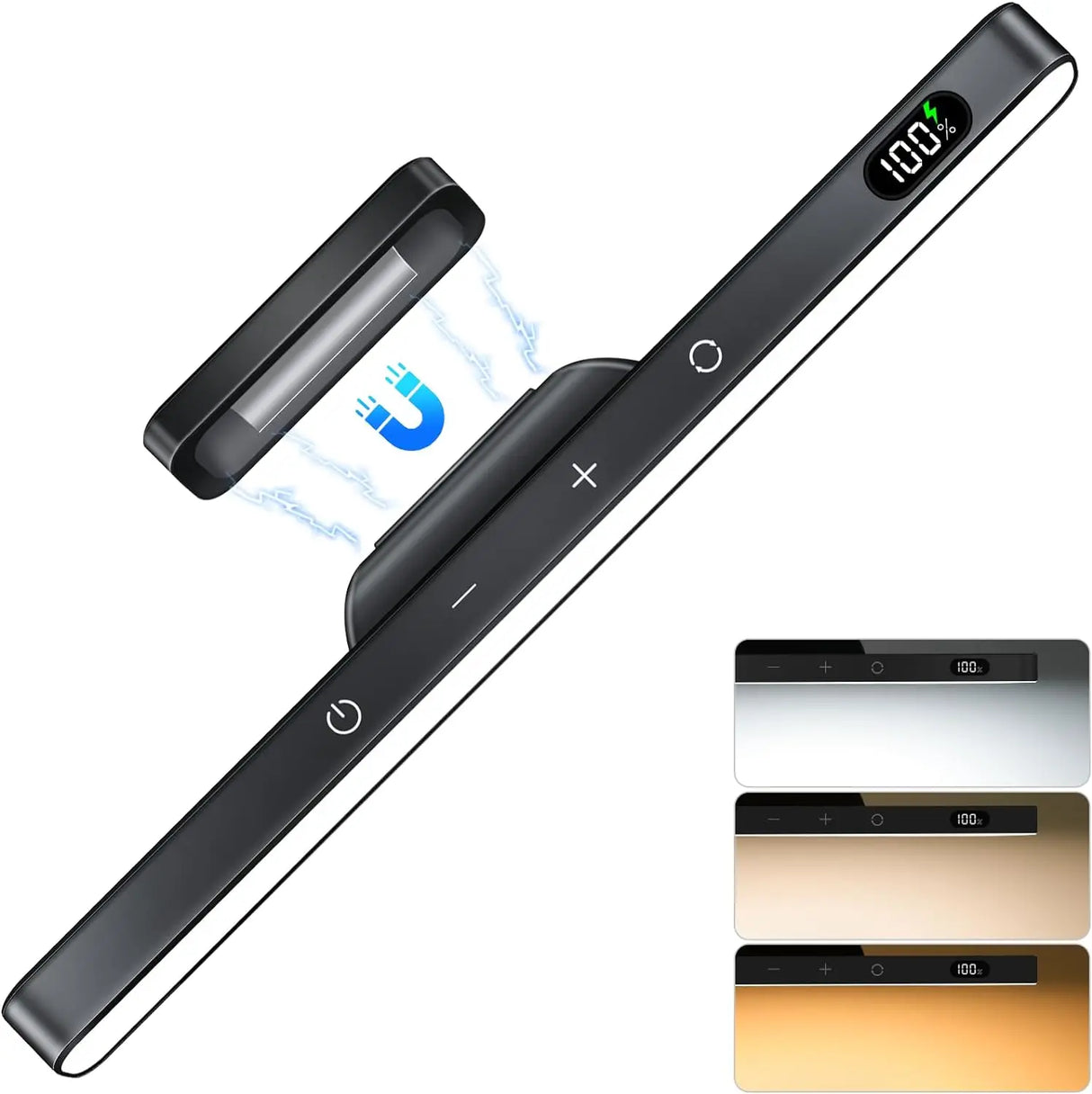 Rechargeable LED Under-Cabinet Light - 3 Colors Dimmable Makeup & Closet Light