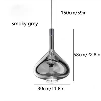 Nordic Restaurant Designer Glass Pendant Light Simple Creative Coffee Hall Background Decor Lamps Living Room Bedroom Droplight