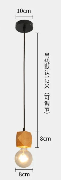 Minimalist Creative Chandelier Dining room Bedroom Living Room Bar Clothing Store restaurant Vintage Wooden Pendant Lights Hot