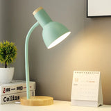 Adjustable Wood Iron Bedside Table Lamps for Bedroom E27 Led Desk Lamp Study Reading Office Dormitory Children Kids Book Light