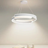 Simple Modern Living Room Pendant Light Creamy Style High-end Atmospheric Bedroom Light LED Nordic Study Circular Ring Lamp